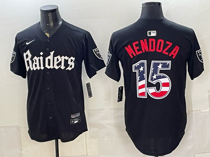 Men 2026 Oakland Raiders #15 Mendoza black Nike Limited NFL Jersey071510